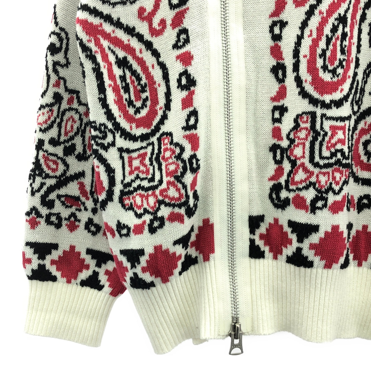 sacai / Sacai | 2022SS | Bandana Knit Blouson Bandana Pattern Jacquard Knit Blouson | 2 | White | Men's