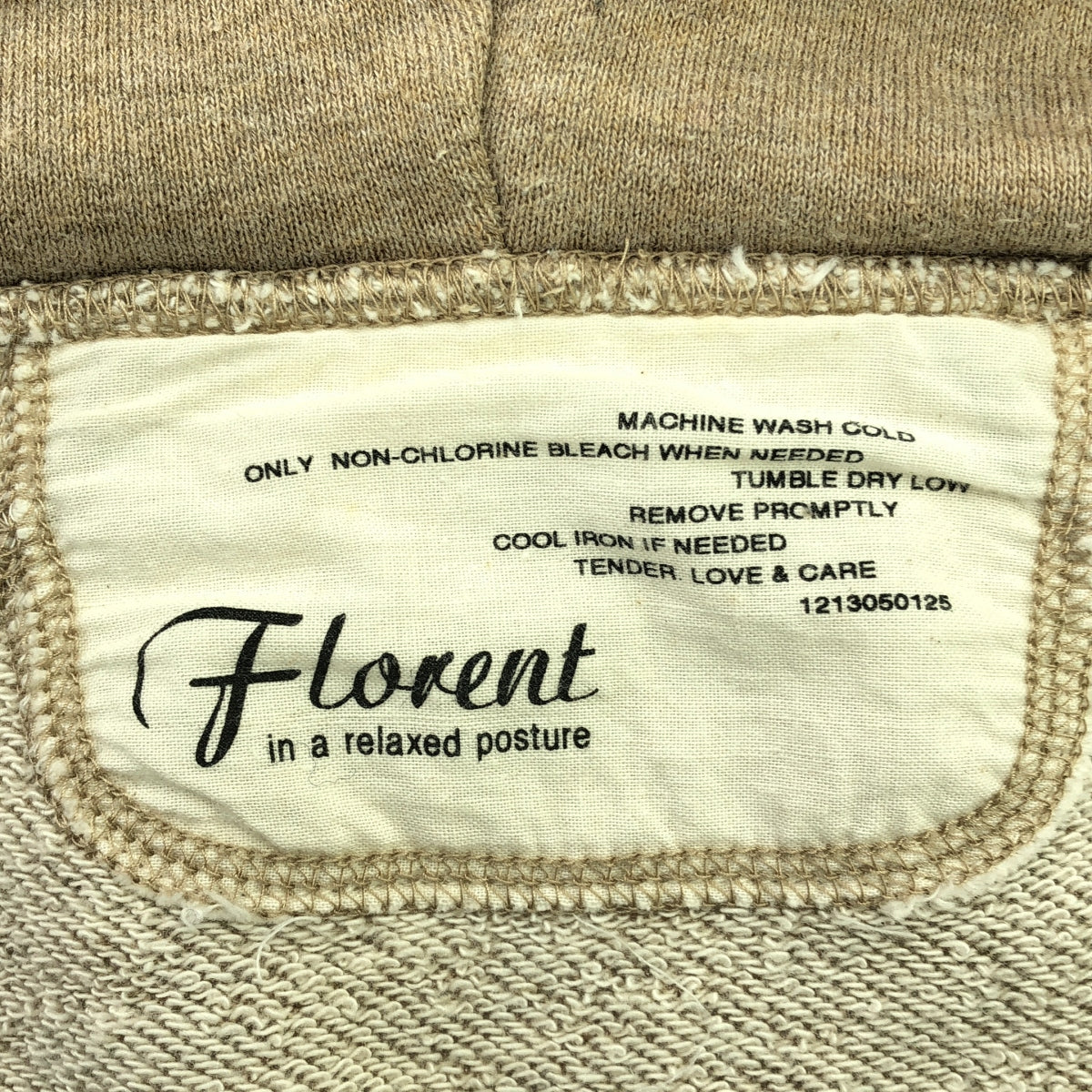 FLORENT | Cotton zip-up hoodie | Beige | Women's