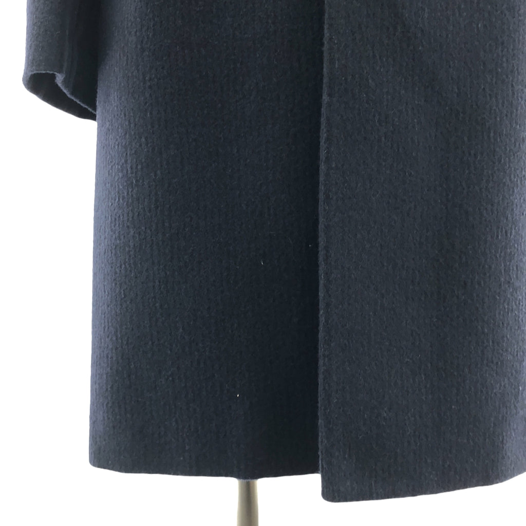 【美品】  LARDINI / ラルディーニ | 2024AW | シャドウストライプ ワイドラペル チェスターコート | 46 | ネイビー | メンズ