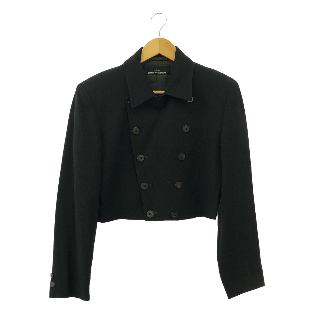 tricot COMME des GARCONS / トリココムデギャルソン | AD1988 | ウール ダブルボタン ショートジャケット | ブラック | レディース
