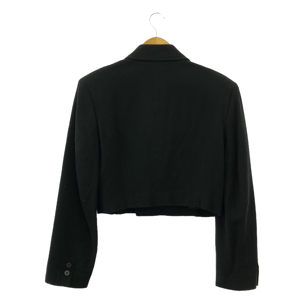 針織 COMME des GARCONS |西元1988年 |羊毛雙扣短外套 |黑色 |女性的