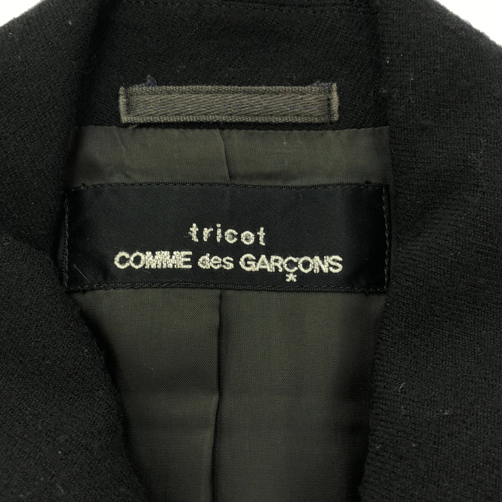 針織 COMME des GARCONS |西元1988年 |羊毛雙扣短外套 |黑色 |女性的