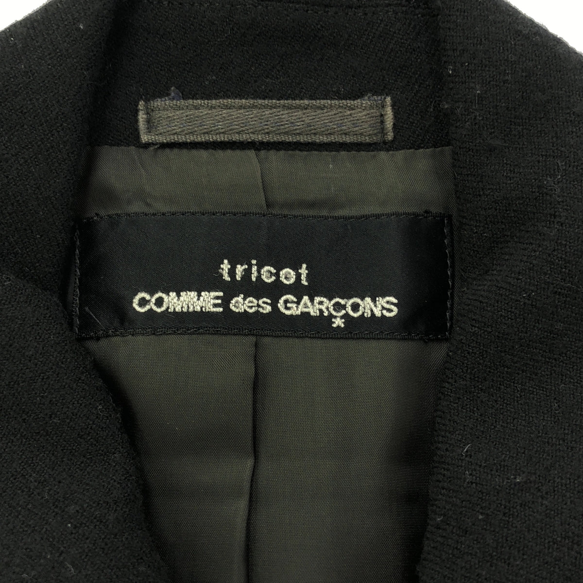針織 COMME des GARCONS |西元1988年 |羊毛雙扣短外套 |黑色 |女性的