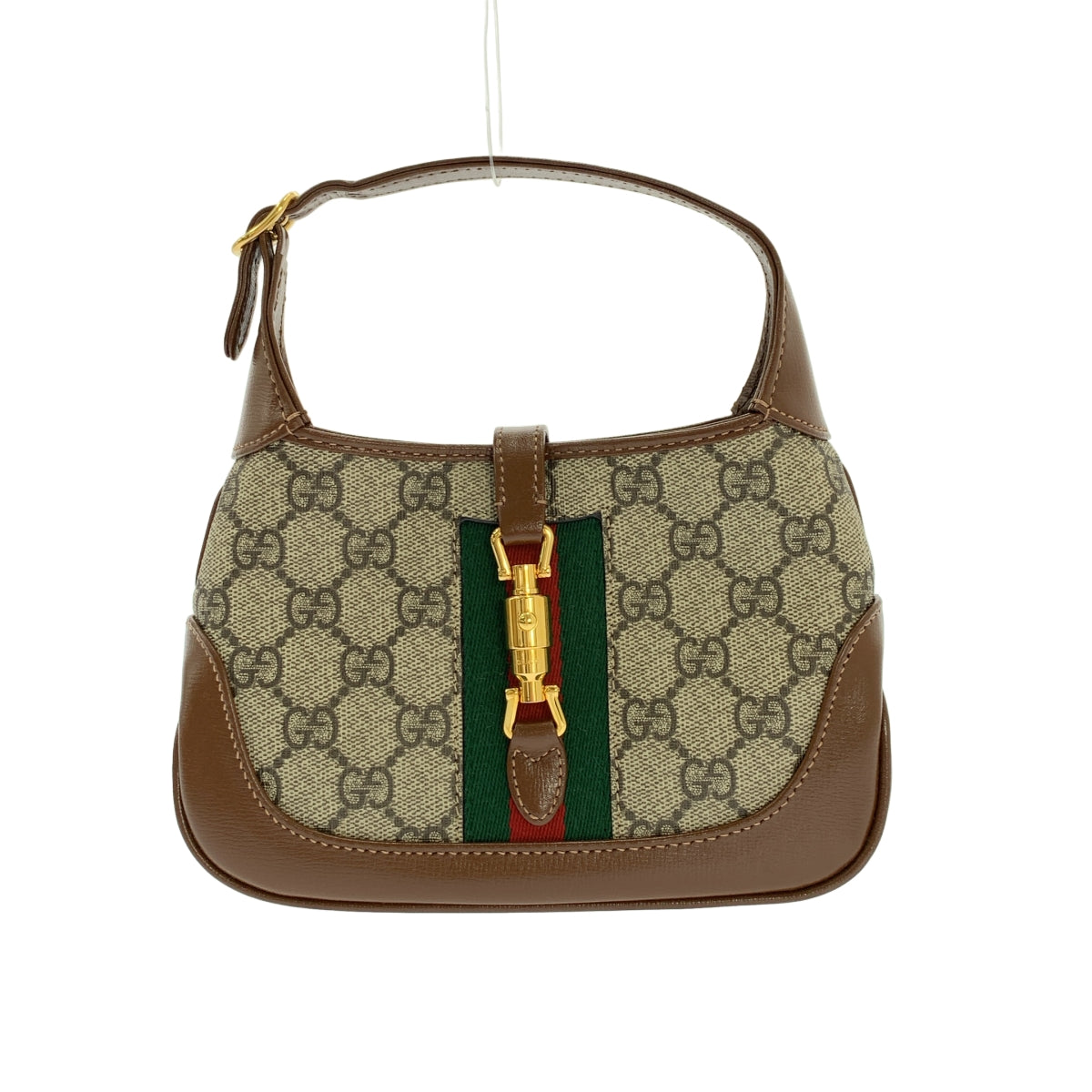 [狀況極佳] GUCCI | GG Supreme Jackie 1961 手提包配肩帶 | 米色/棕色 | 女款