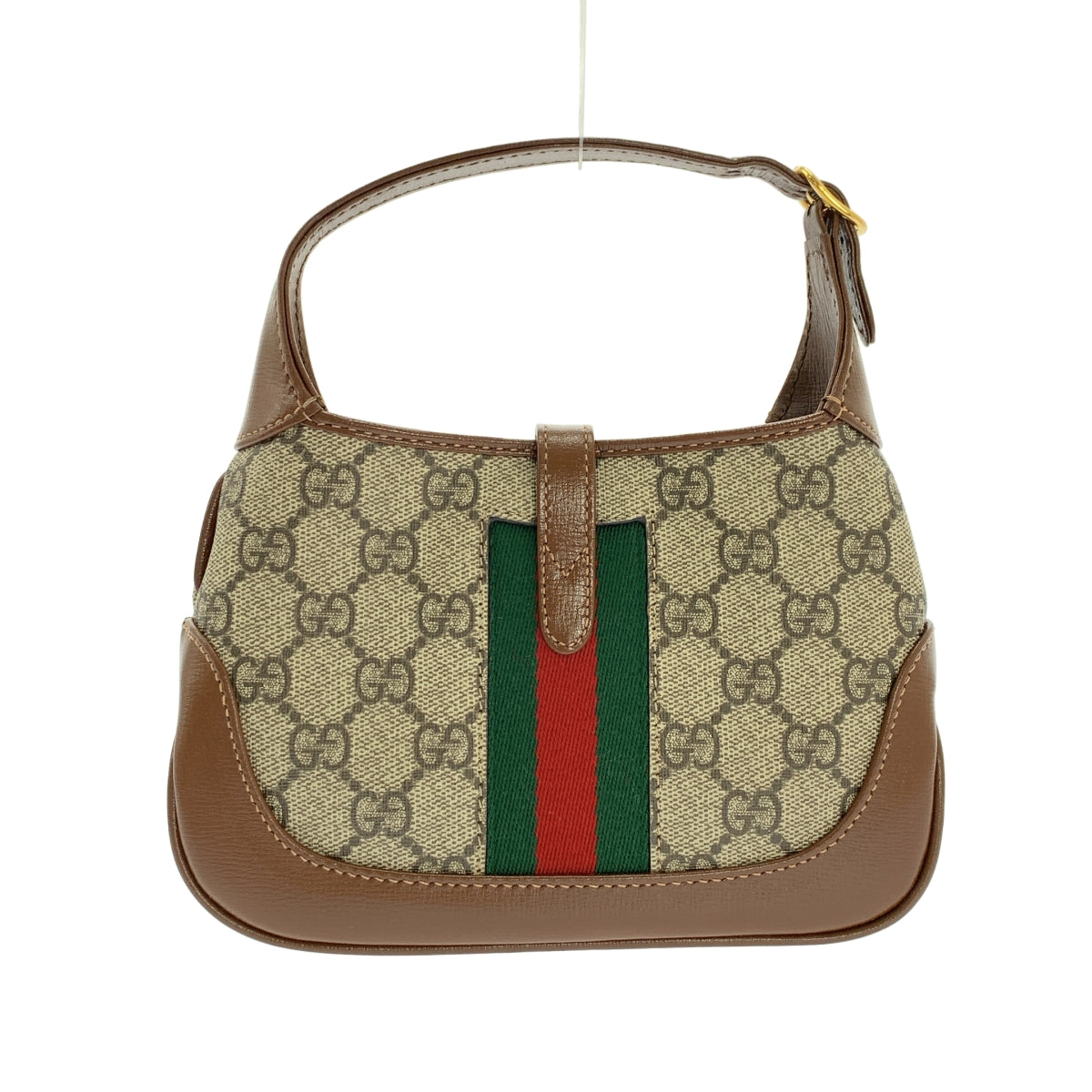 [狀況極佳] GUCCI | GG Supreme Jackie 1961 手提包配肩帶 | 米色/棕色 | 女款