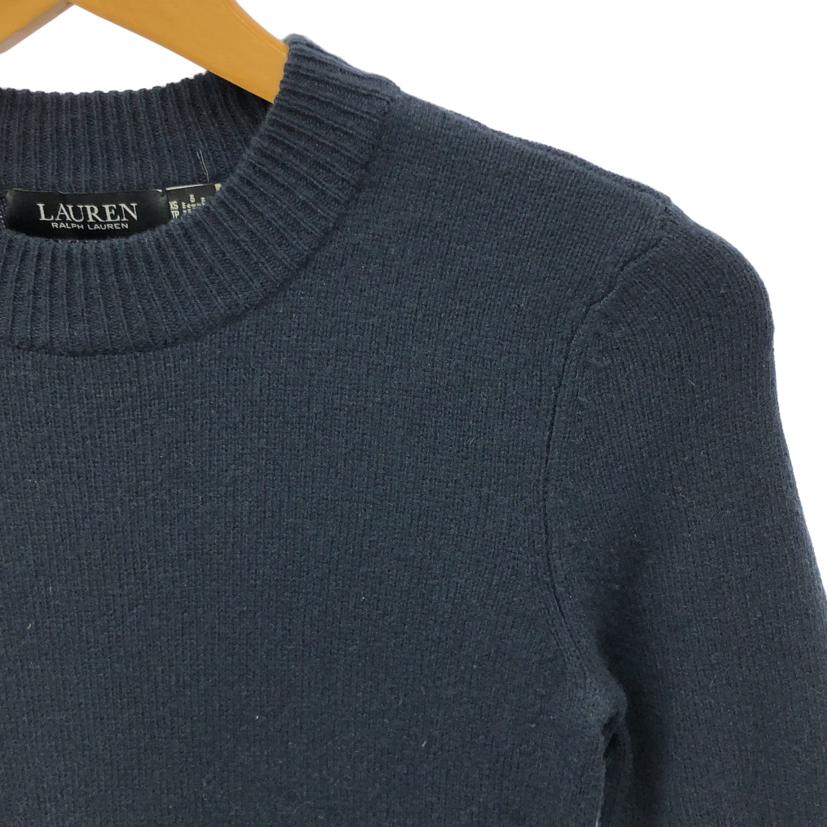 POLO RALPH LAUREN | Crew neck knit dress | XS | Navy | Women's