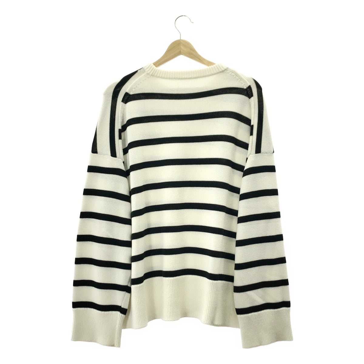 MUSE de Deuxieme Classe / ミューズドゥーズィーエムクラス | 2022SS | コットン クルーネック ボーダー ニット | F | レディース