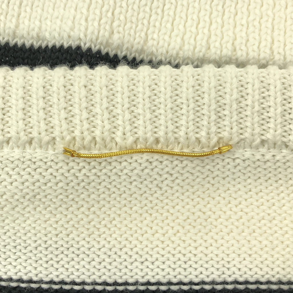 MUSE de Deuxieme Classe / ミューズドゥーズィーエムクラス | 2022SS | コットン クルーネック ボーダー ニット | F | レディース