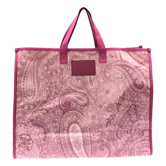 ETRO / エトロ | 2022SS | PVC ペイズリー総柄 ショッピングバッグ ラージ トートバッグ |