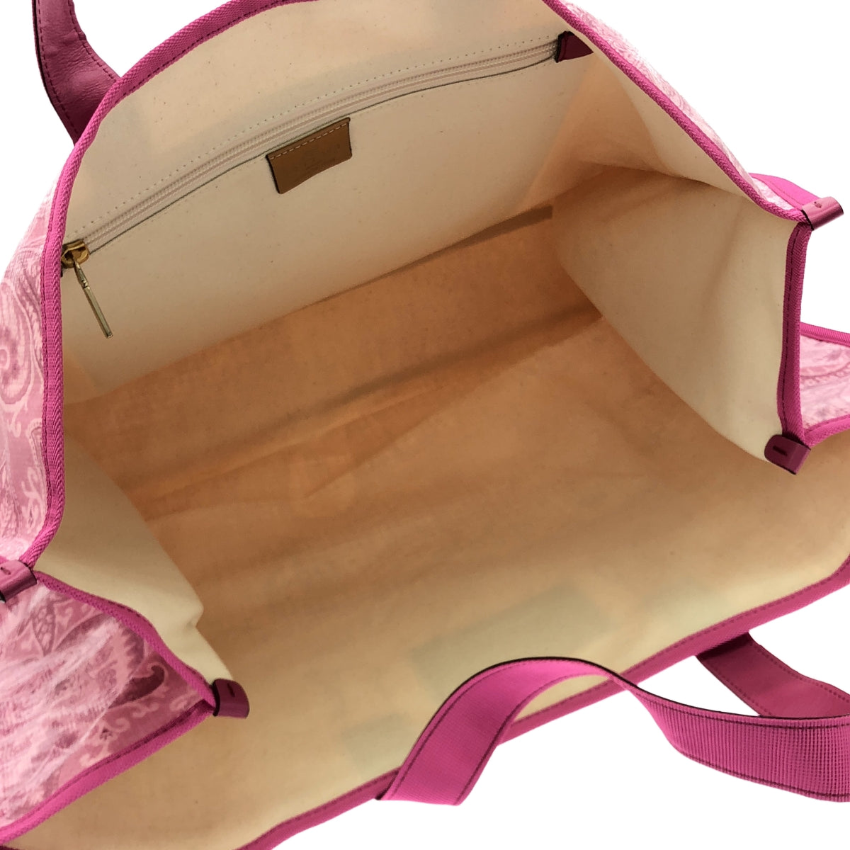 【美品】  ETRO / エトロ | 2022SS | PVC ペイズリー総柄 ショッピングバッグ ラージ トートバッグ | ピンク | レディース