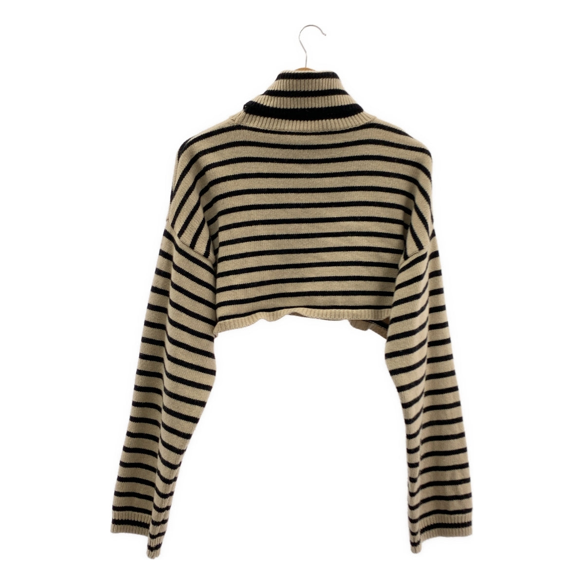 The Frankie Shop / フランキーショップ | ウール混 ボーダー タートルネック クロップドニット | M/L | レディース