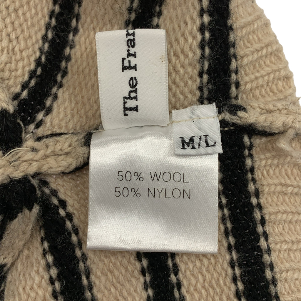 The Frankie Shop / フランキーショップ | ウール混 ボーダー タートルネック クロップドニット | M/L | レディース