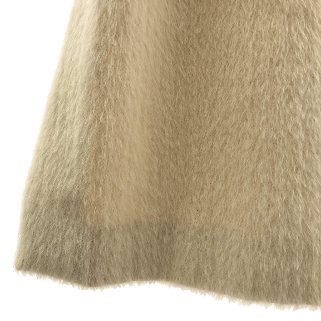 ATON / 에이튼 | 알파카 울 샤기 노 컬러 롱 코트 | 02 | 여성