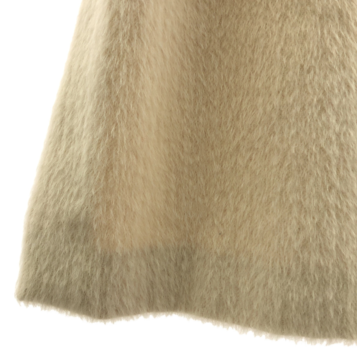 ATON / 에이튼 | 알파카 울 샤기 노 컬러 롱 코트 | 02 | 여성