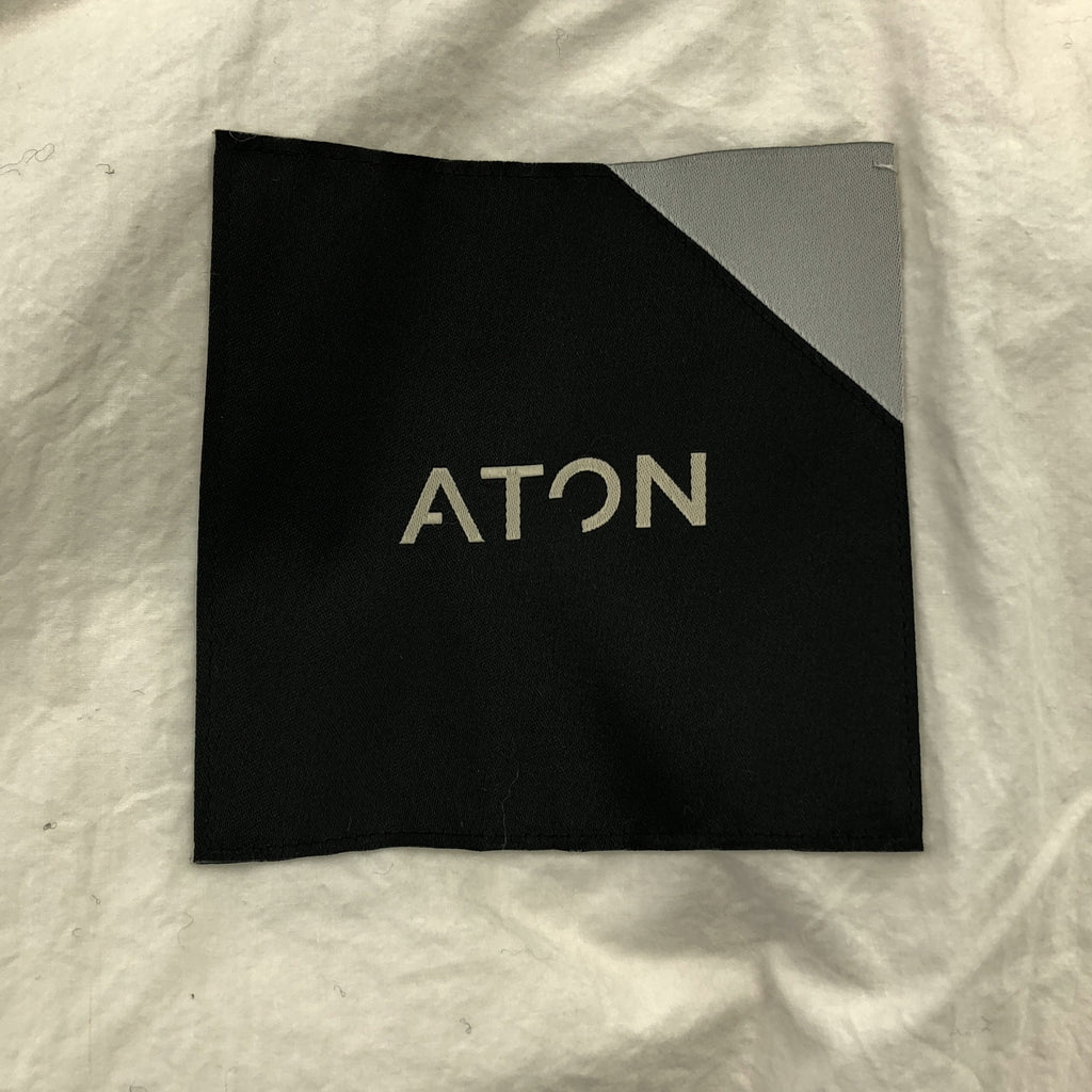 ATON / 에이튼 | 알파카 울 샤기 노 컬러 롱 코트 | 02 | 여성