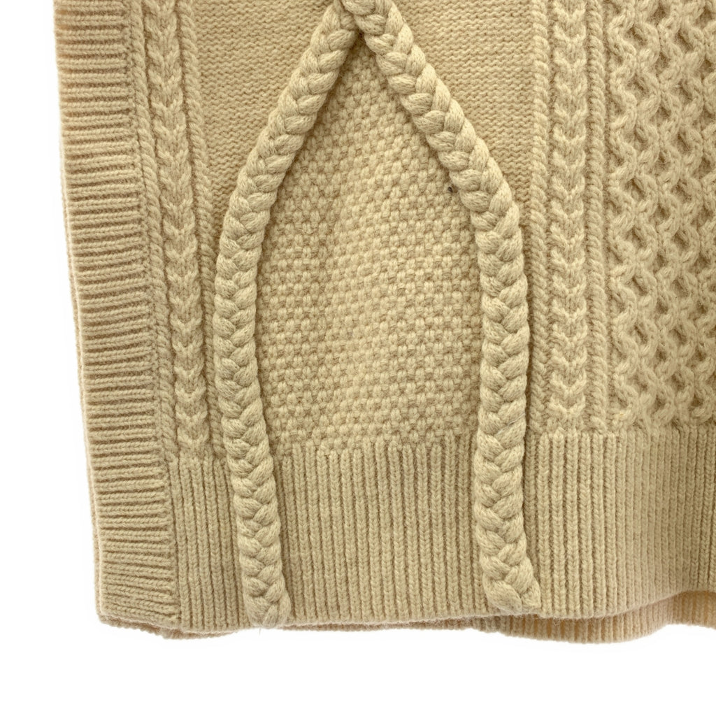 CLANE | 3D 開衩針織背心 | 開衩針織背心 | 1 碼 | 米色 | 女款