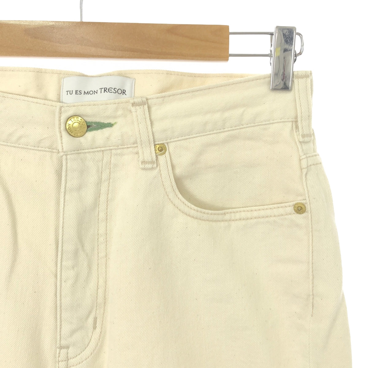 Tu es mon TRESOR |束帶包白色牛仔褲 | 26 |本色 |女性的