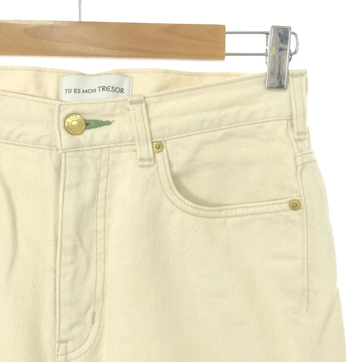 Tu es mon TRESOR |束帶包白色牛仔褲 | 26 |本色 |女性的