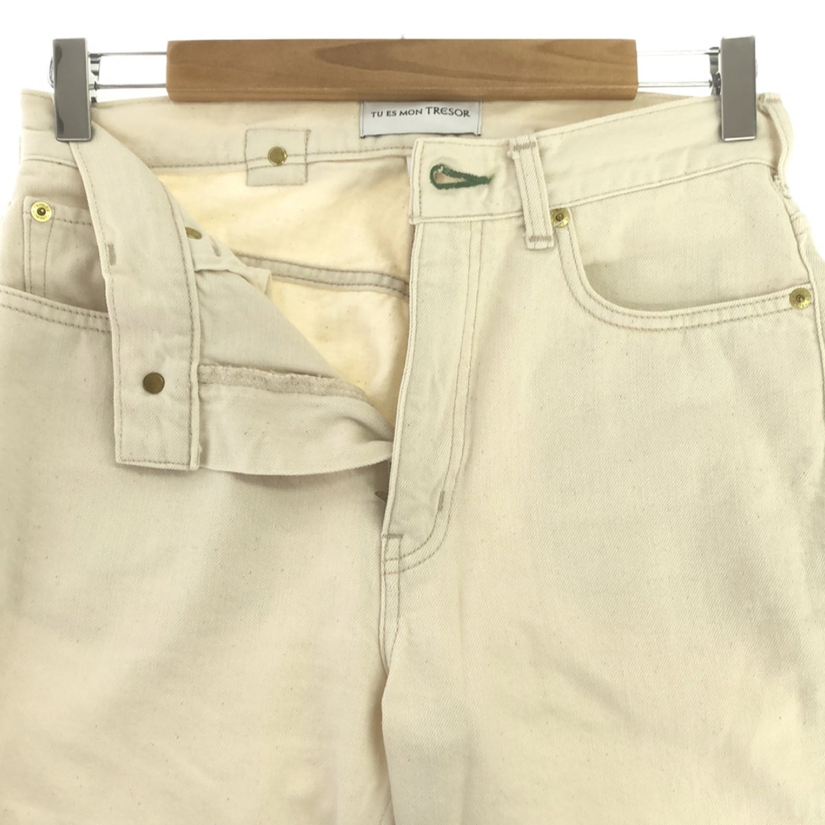 Tu es mon TRESOR |束帶包白色牛仔褲 | 26 |本色 |女性的