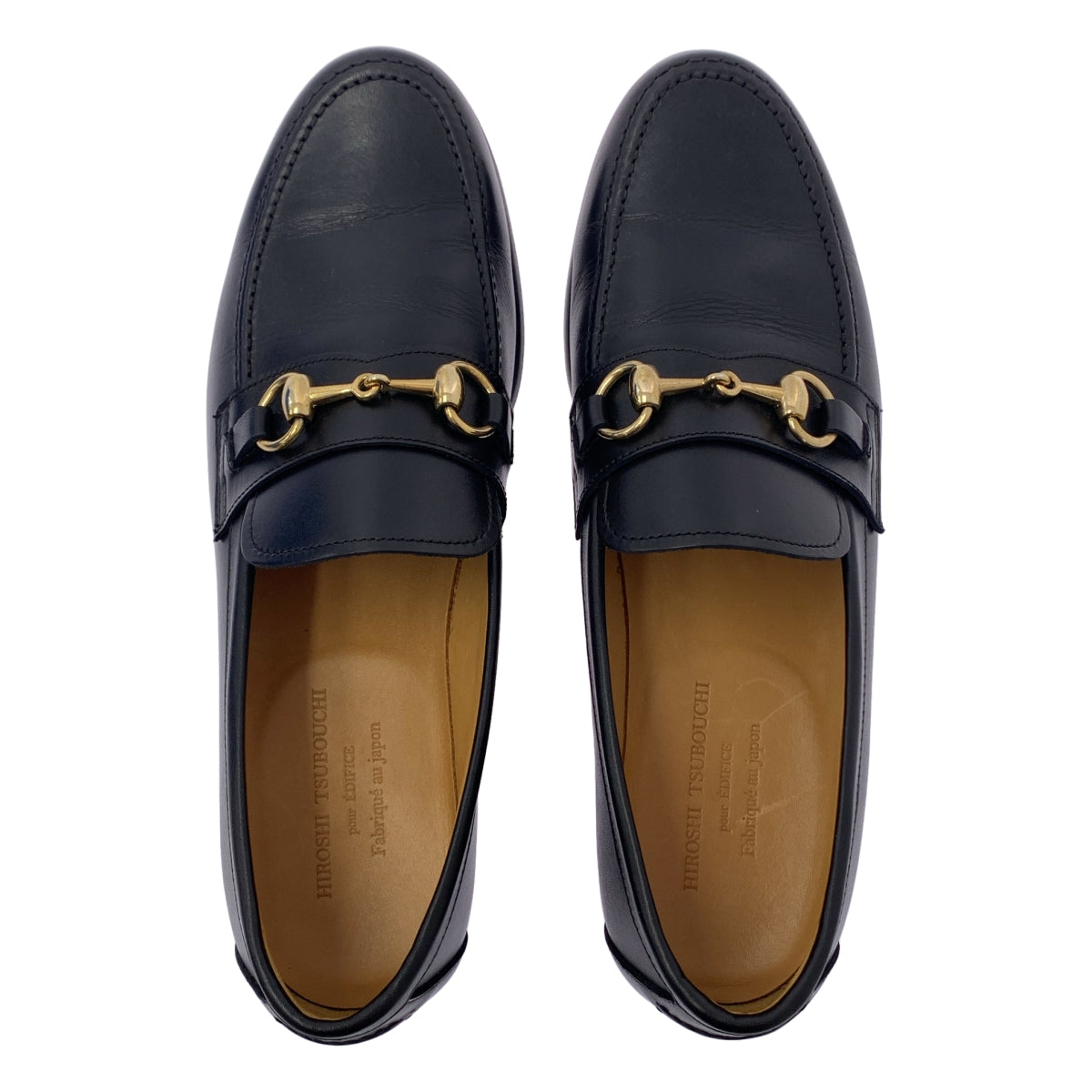 [狀況良好] HIROSHI TSUBOUCHI | EDIFICE 獨家皮革樂福鞋 | 7 碼 | 黑色/金色 | 男款