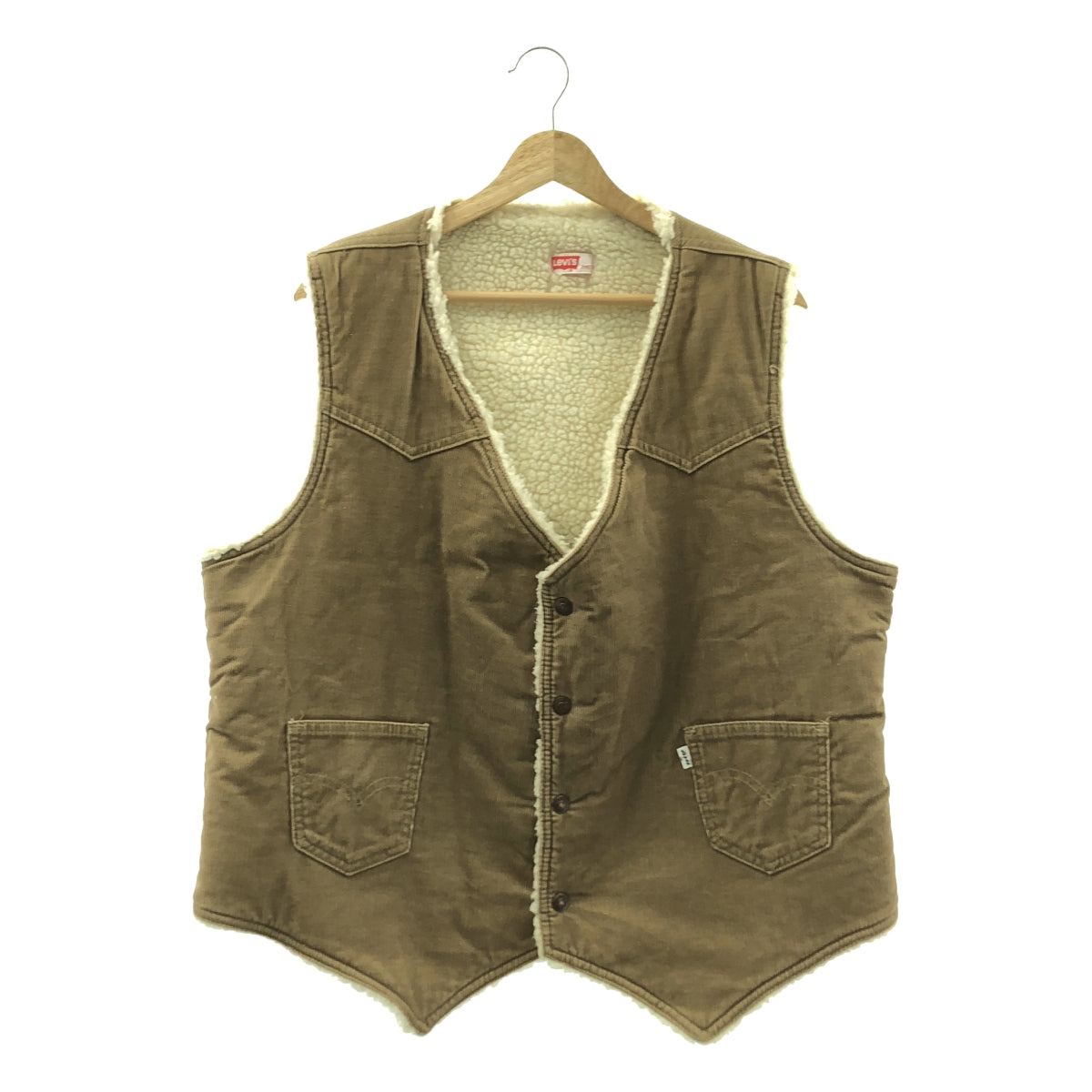 Levi's / 리바이스 | 1970s | vintage / 빈티지 코듀로이 보아 베스트 | XL | 남성