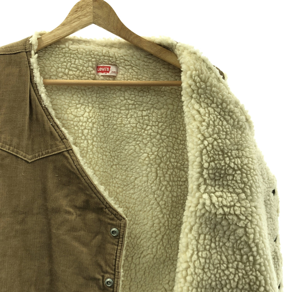 Levi's / 리바이스 | 1970s | vintage / 빈티지 코듀로이 보아 베스트 | XL | 남성