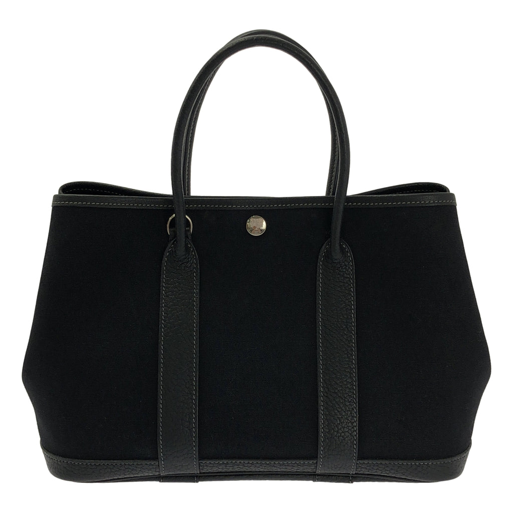 【美品】  HERMES / エルメス | ガーデンパーティ TPMトワルオフィシェ レザー トートバッグ / I刻印 | ブラック | レディース