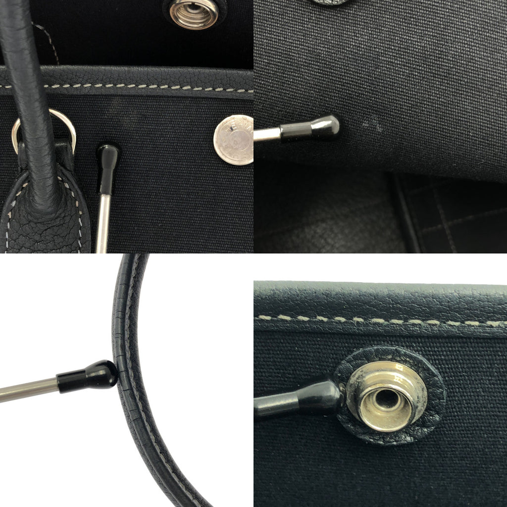 【美品】  HERMES / エルメス | ガーデンパーティ TPMトワルオフィシェ レザー トートバッグ / I刻印 | ブラック | レディース