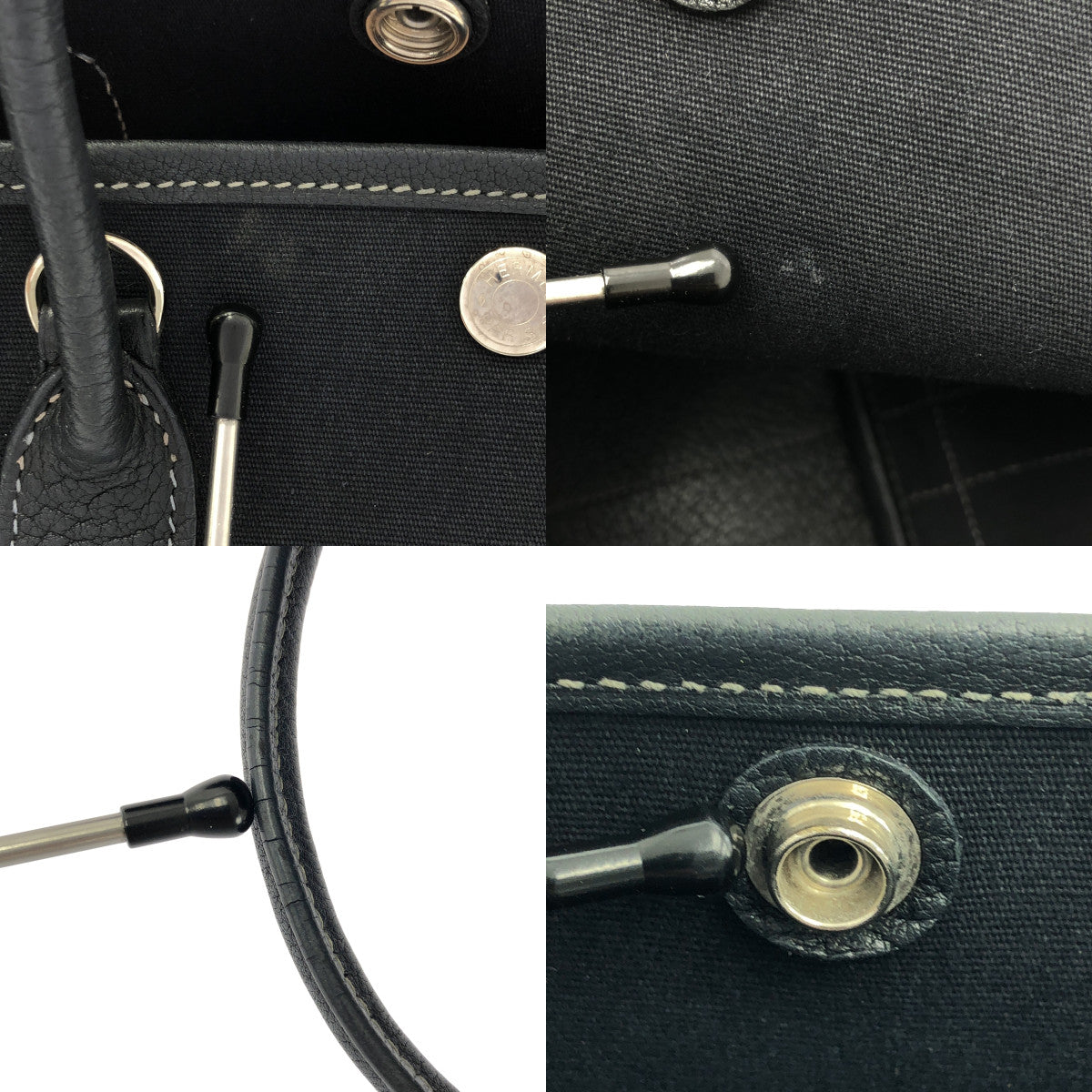 【美品】  HERMES / エルメス | ガーデンパーティ TPMトワルオフィシェ レザー トートバッグ / I刻印 | ブラック | レディース