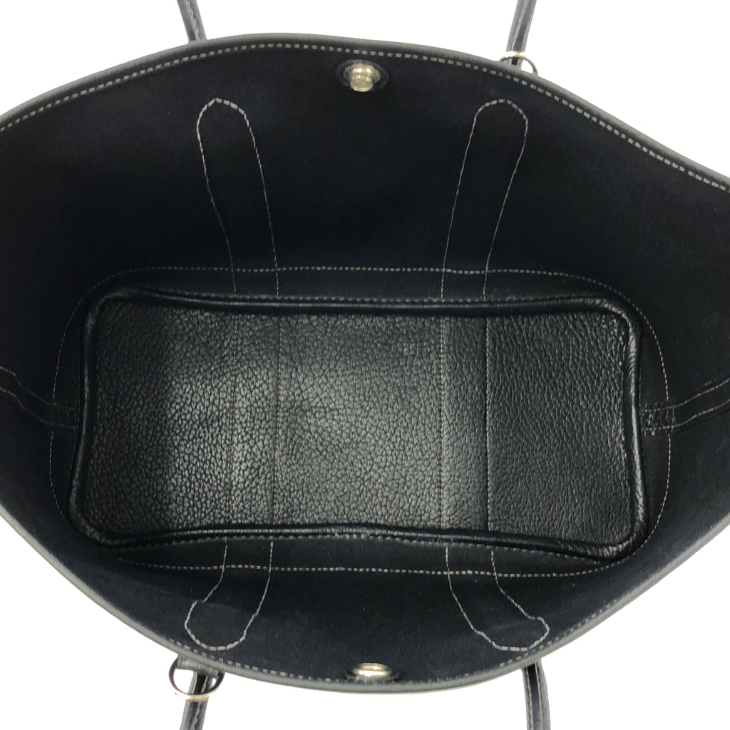 【美品】  HERMES / エルメス | ガーデンパーティ TPMトワルオフィシェ レザー トートバッグ / I刻印 | ブラック | レディース