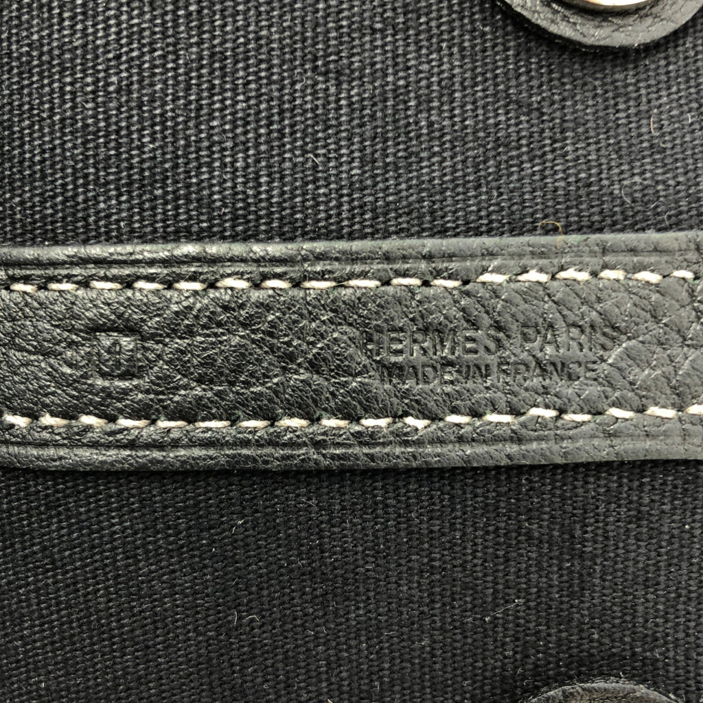 【美品】  HERMES / エルメス | ガーデンパーティ TPMトワルオフィシェ レザー トートバッグ / I刻印 | ブラック | レディース