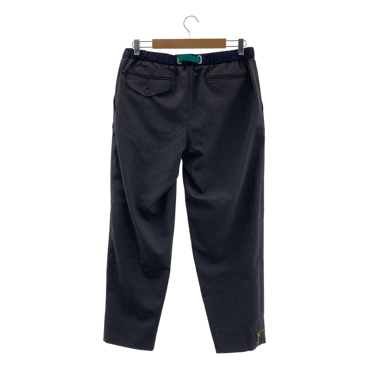 kolor BEACON / 컬러 비콘 | 트로피컬 울 벨티드 팬츠 | 3 | 차콜 그레이 | 남성