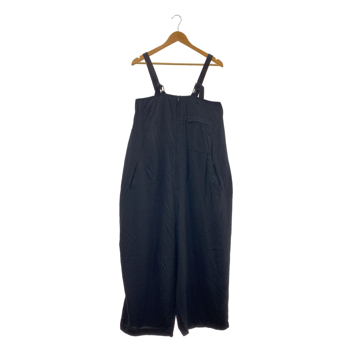 Y's / ワイズヨウジヤマモト | レーヨン ワイド サロペット | 2 | ブラック | レディース