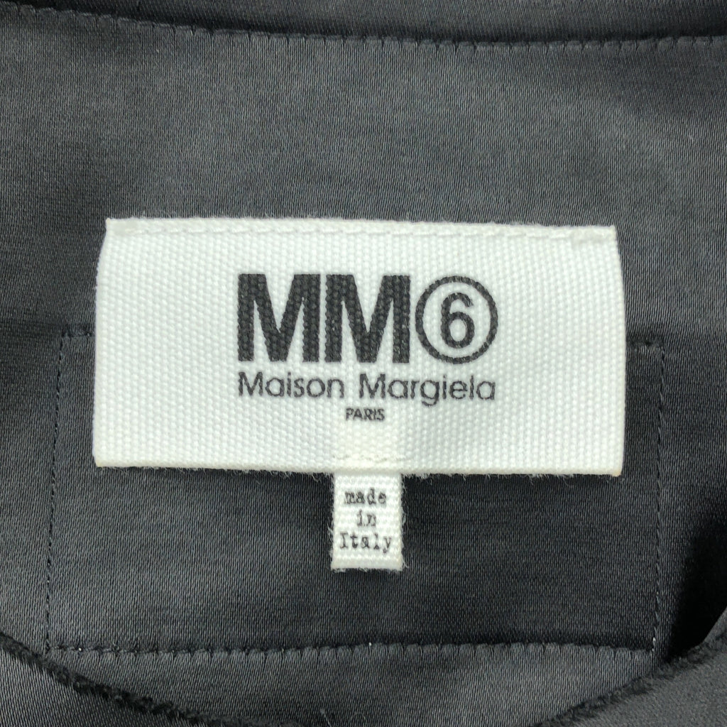 MM6 Maison Margiela / エムエムシックスメゾンマルジェラ | 2021AW | インサイドアウト レーヨン 長袖 ワンピース | 38 | ブラック | レディース