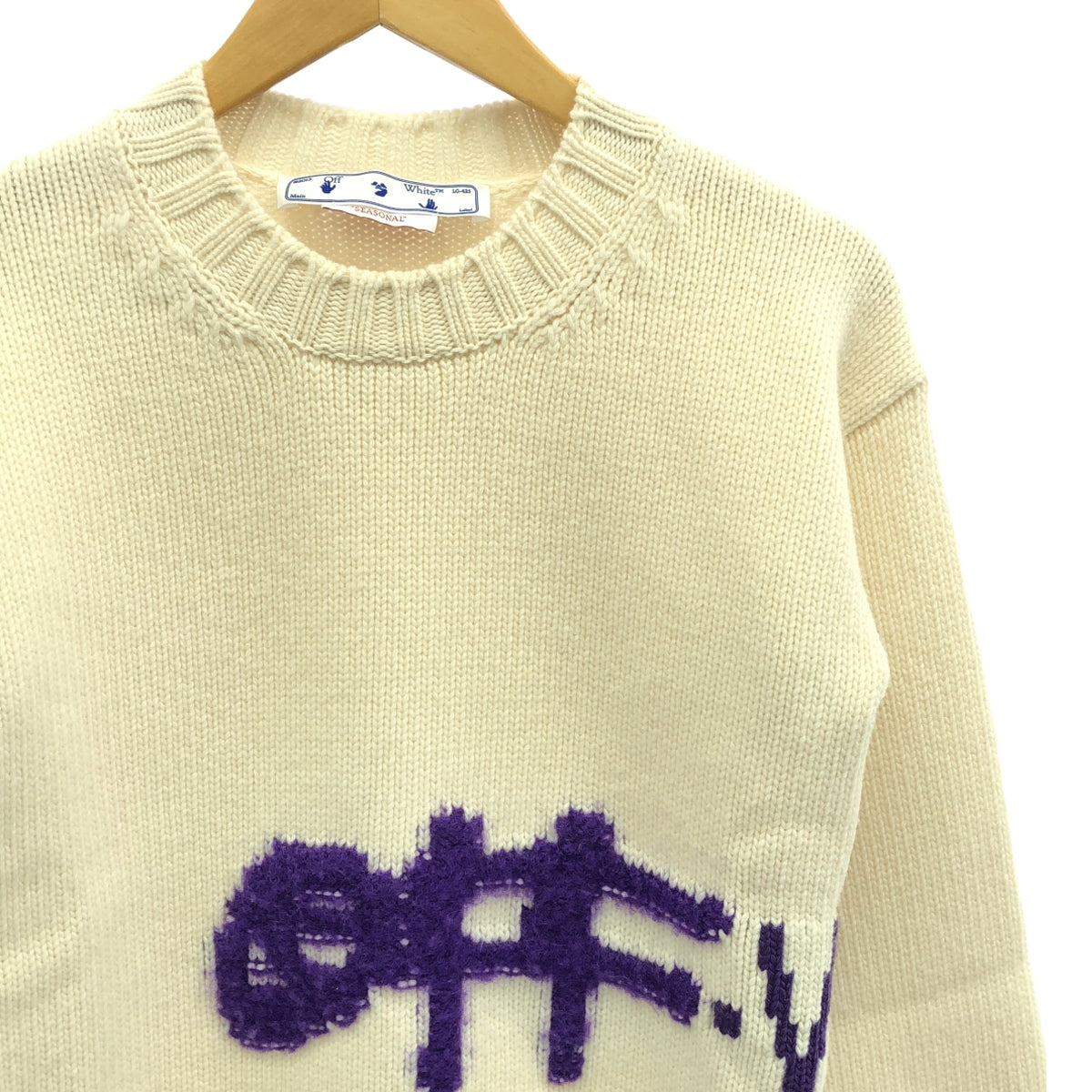 Off-White / オフホワイト | Logo Intarsia Crewneck Jumper ニット | 36 | レディース