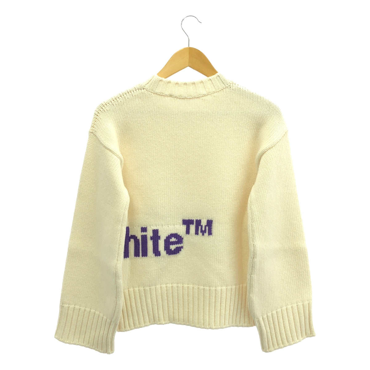 Off-White / オフホワイト | Logo Intarsia Crewneck Jumper ニット | 36 | レディース