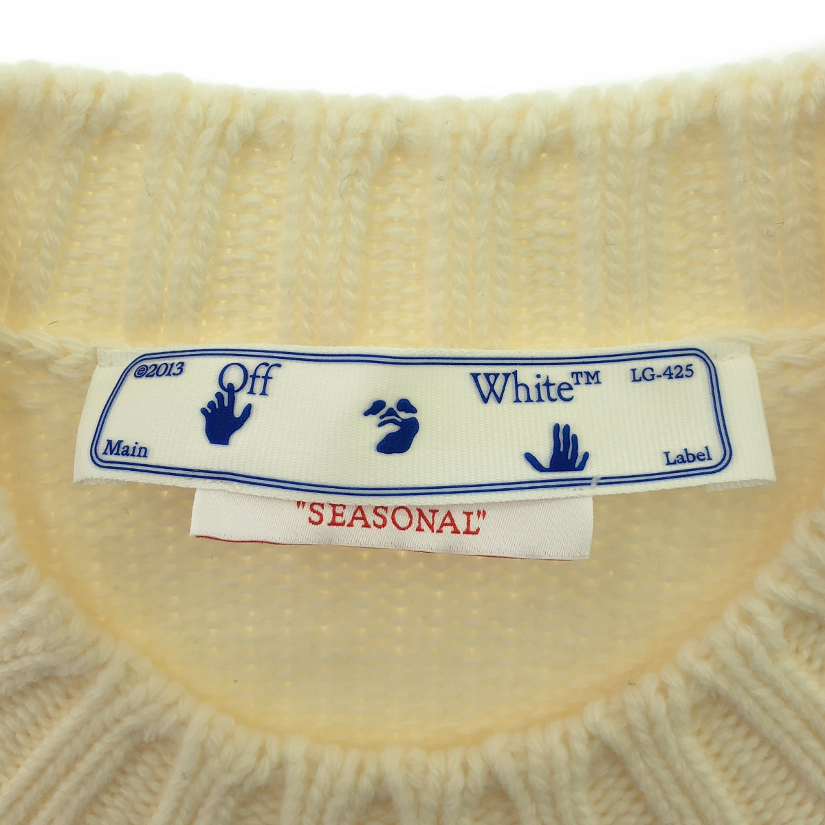 Off-White / オフホワイト | Logo Intarsia Crewneck Jumper ニット | 36 | レディース