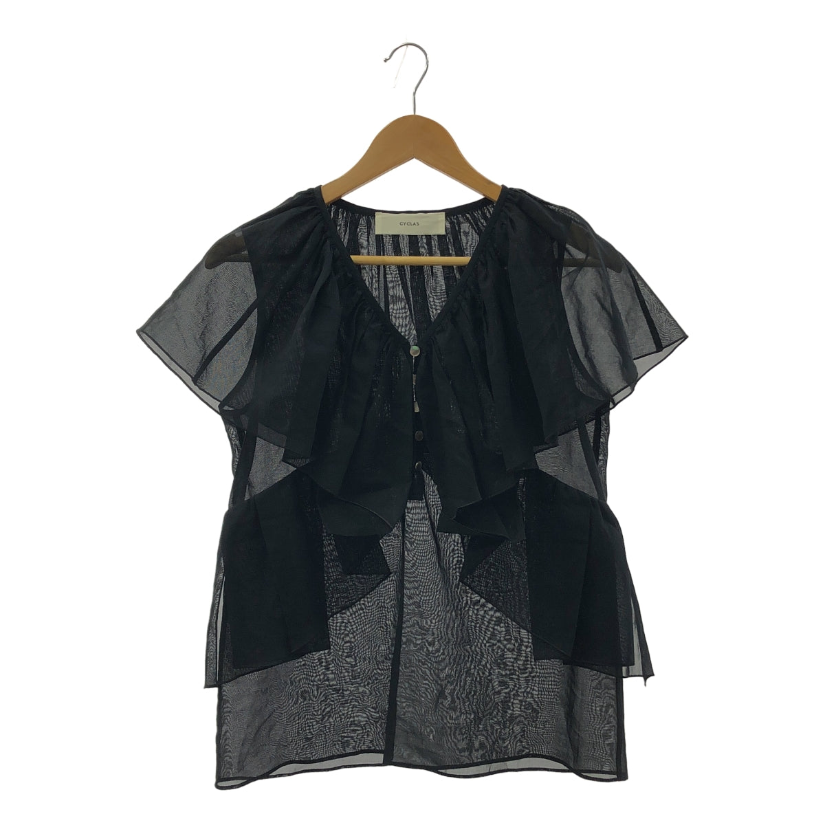 CYCLAS / 시클라스 | 코튼 시어 프릴 블라우스 | F | 여성