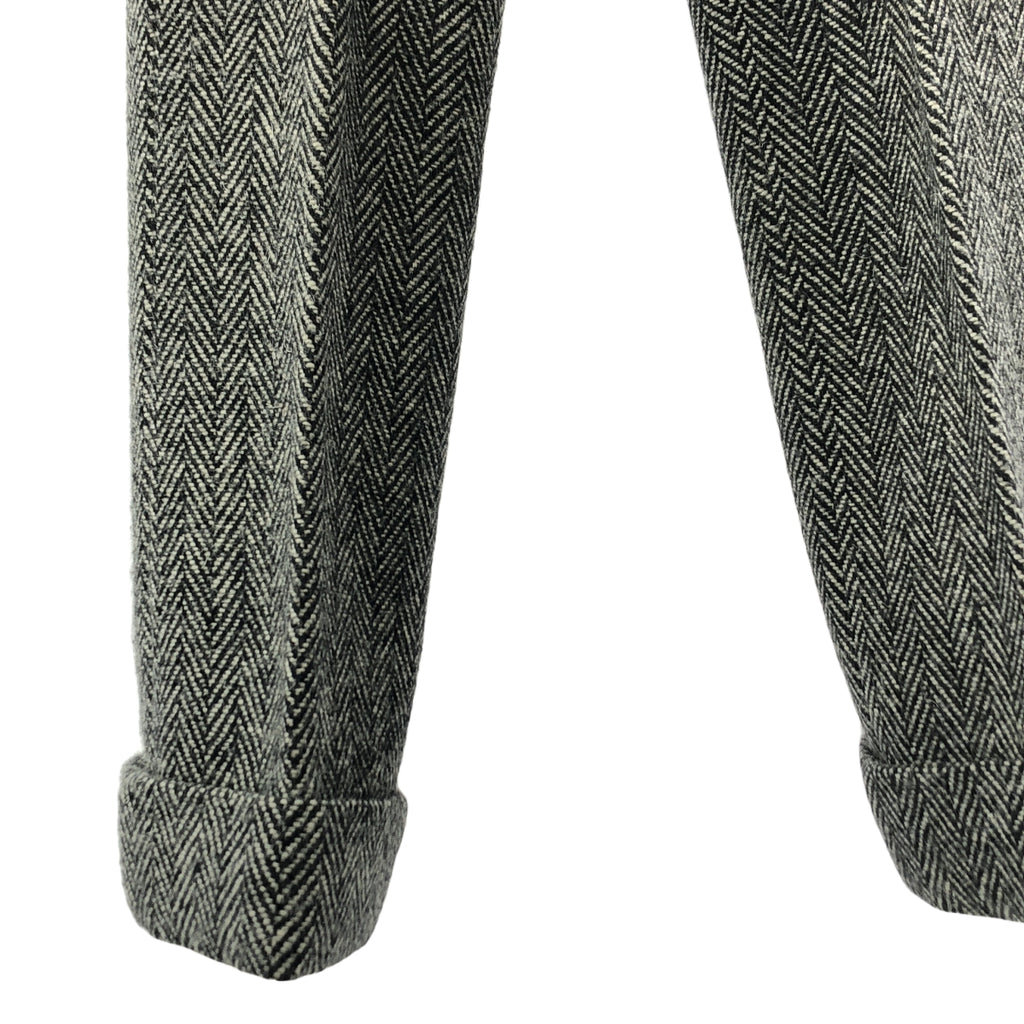 JUNYA WATANABE COMME des GARCONS / ジュンヤワタナベ | AD1996 | 90s ツイード ヘリンボーン ロールアップ パンツ | M | ブラック/ホワイト | レディース
