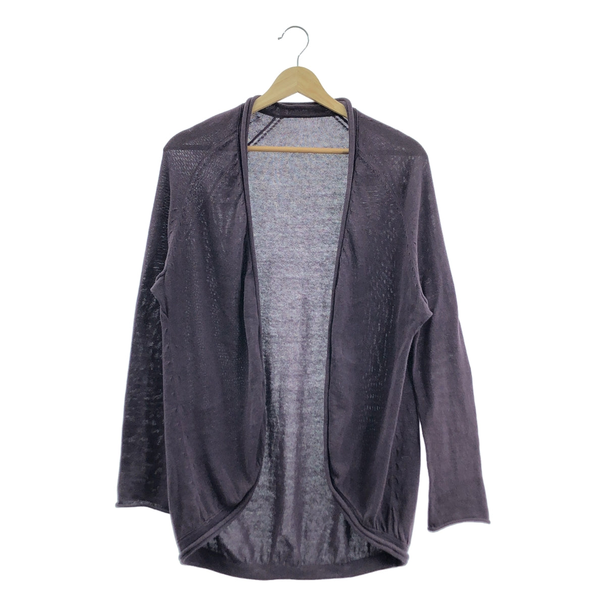 YOHJI YAMAMOTO +NOIR / ヨウジヤマモトプリュスノアール | 2014SS | コットン ボタンレス ニット カーディガン | 2 | パープル | レディース