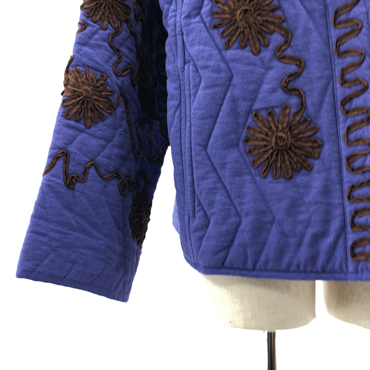 sara mallika / サラマリカ | DEEPIKA TAPE EMB JACKET 刺しゅう キルティング ジャケット | F | パープル/ブラウン | レディース