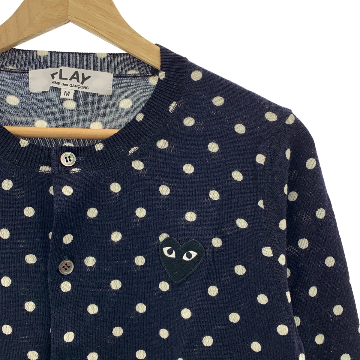 PLAY COMME des GARCONS / 플레이 콤 데 갤슨 | AD2013 | 울 도트 하트로고 와펜