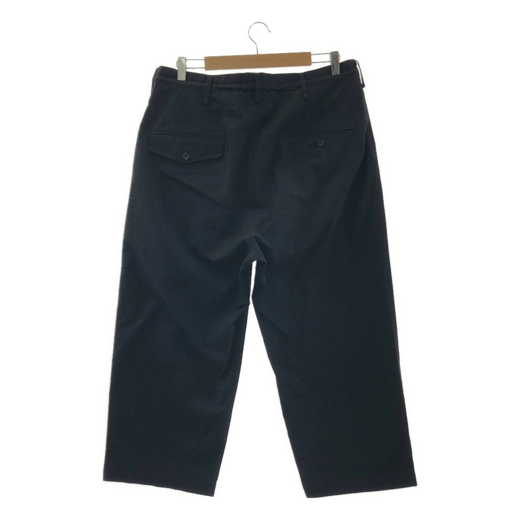 YOHJI YAMAMOTO POUR HOMME / ヨウジヤマモトプールオム | 2024SS | WIDE 1 TUCK PANTS / ドローストリング タック ワイド スラックス パンツ | 2 | メンズ