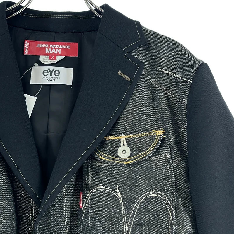 JUNYA WATANABE MAN / ジュンヤワタナベマン | 2025AW | ×Levi's / デニム 切替 テーラードジャケット | S | メンズ