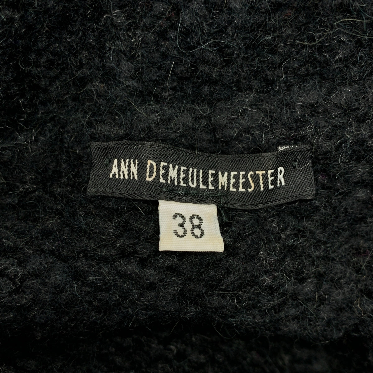 ANN DEMEULEMEESTER / アンドゥムルメステール | 本人期  テープレザー オーバーサイズニット | 38 | レディース