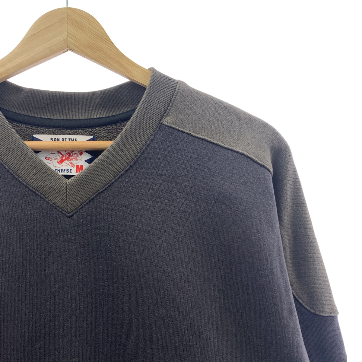 【신품】 SON OF THE CHEESE / 사노바 치즈 | 2024AW | 27 HOCKEY SHIRT V 넥 하키 스웨트 | M | 블랙 | 남성