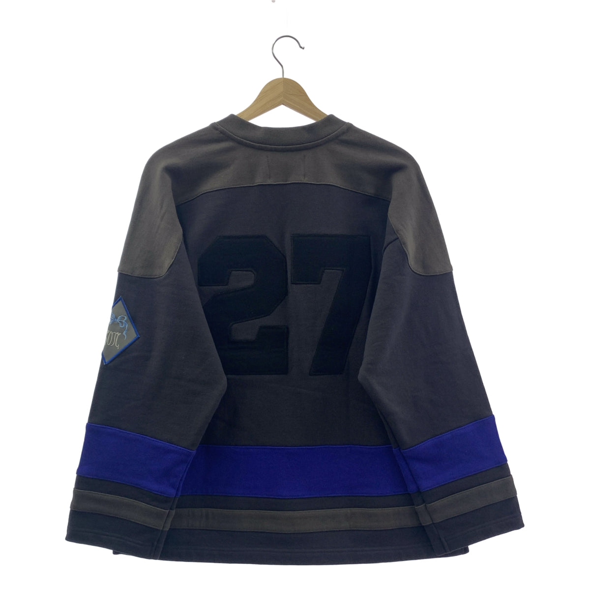 【신품】 SON OF THE CHEESE / 사노바 치즈 | 2024AW | 27 HOCKEY SHIRT V 넥 하키 스웨트 | M | 블랙 | 남성