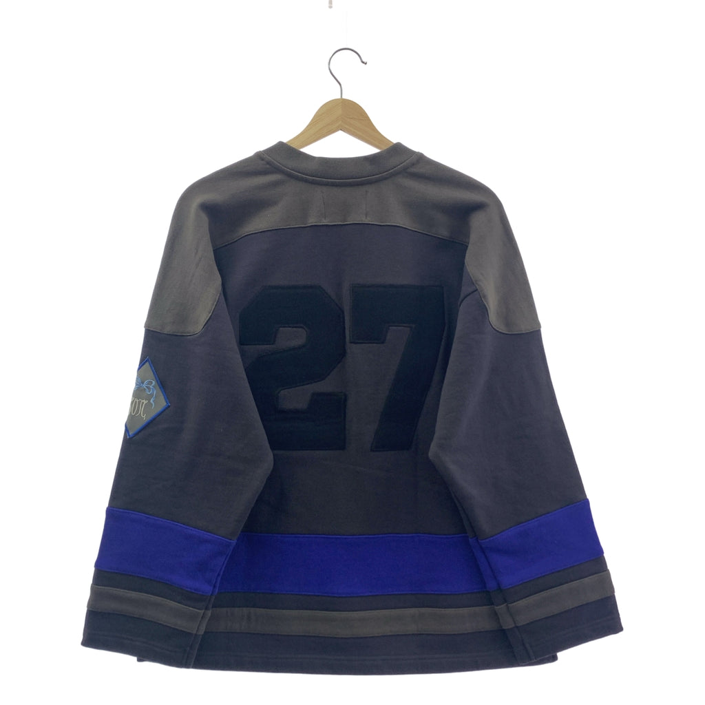 [新品] SON OF THE CHEESE | 2024AW | 27 HOCKEY SHIRT V領曲棍球運動衫 | M | 黑色 | 男款