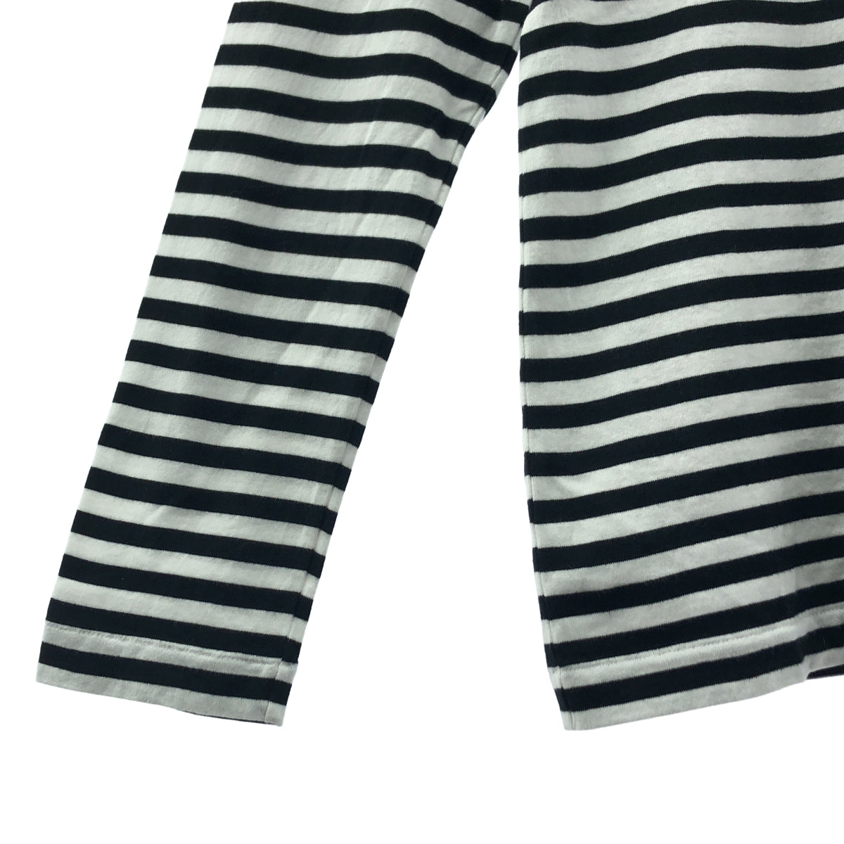 PLAY COMME des GARCONS / プレイコムデギャルソン | AD2023 / 8 | ボーダー クルーネックカットソー | S | ブラック/ホワイト PLAY COMME des GARCONS / プレイコムデギャルソン | AD2023 / 8