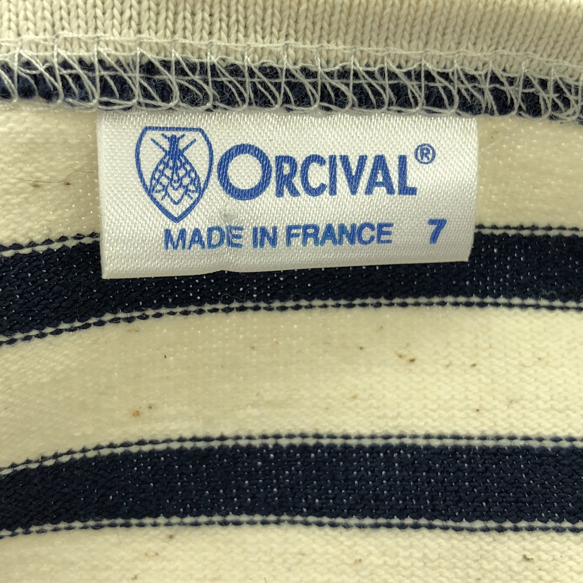 ORCIVAL / 奧奇瓦爾 |棉質條紋剪裁和縫紉 | 7 |海軍 |女性的